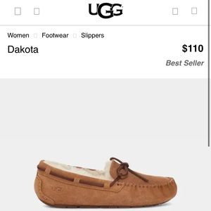 UGG moccasins slippers. Size 9 only worn indoors.